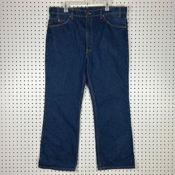 Levi's 517 40x30 Orange Tab Boot Cut Vintage Jeans USA Made Cowboy Wide Leg 90s - Picture 4 of 7